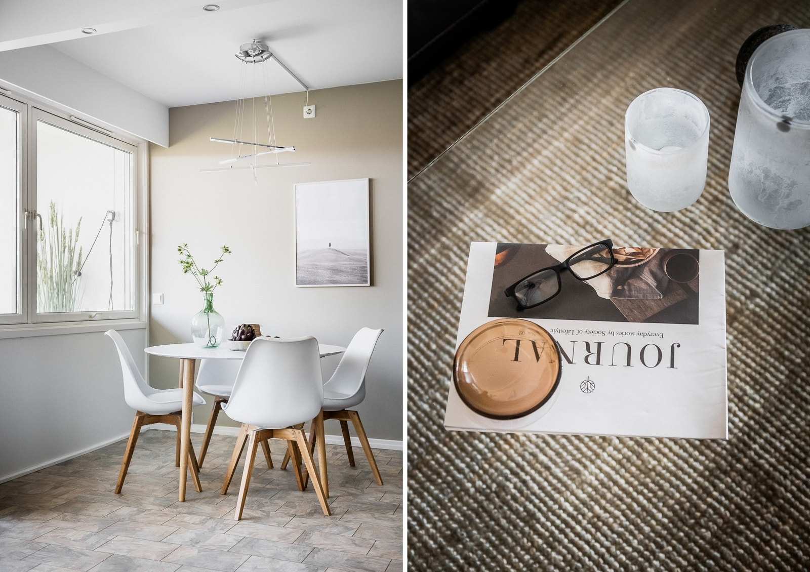 Romslig areal til spisegruppe i stuesonen. Galleribilde