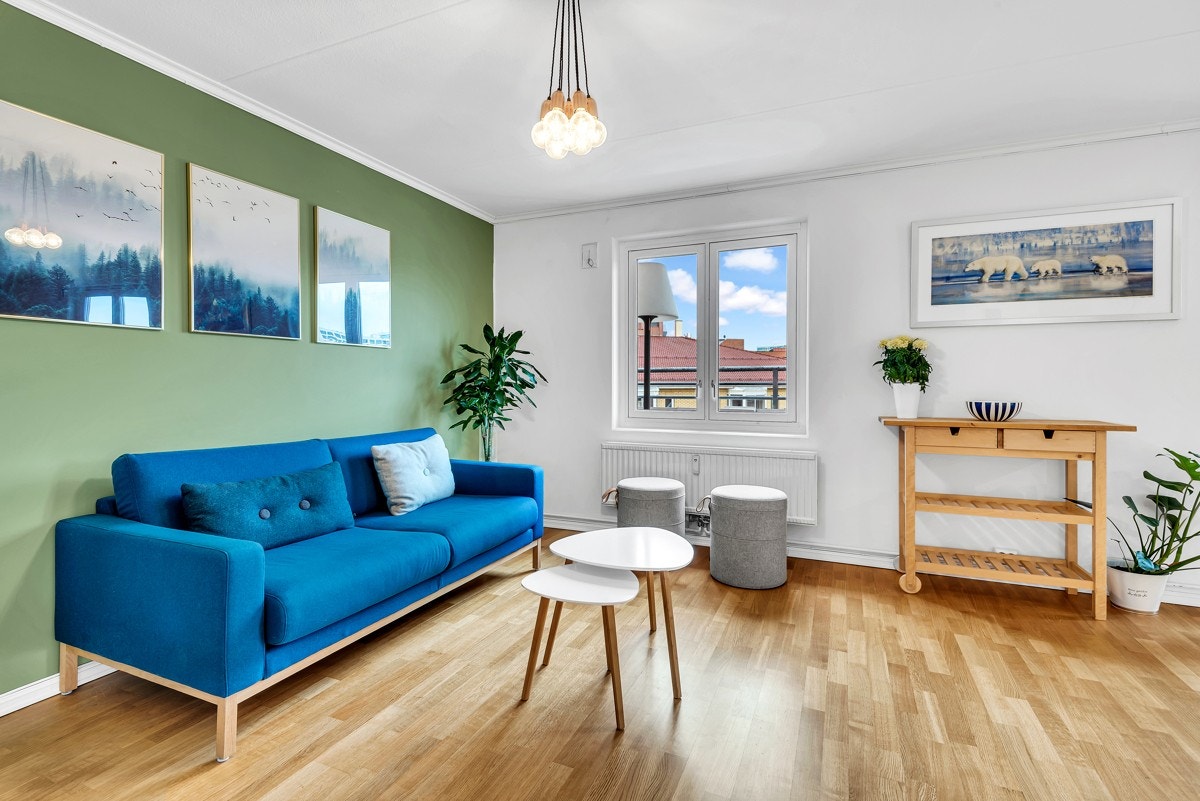 Deler av stuen kan omgjøres til et ekstra soverom, se alternativ plantegning Galleribilde