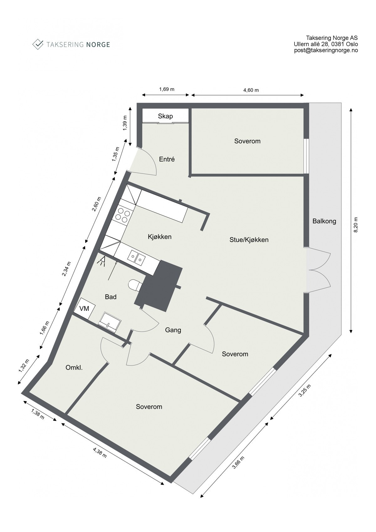 Alternativ planløsning for evt ekstra soverom Smalgangen 25 Galleribilde