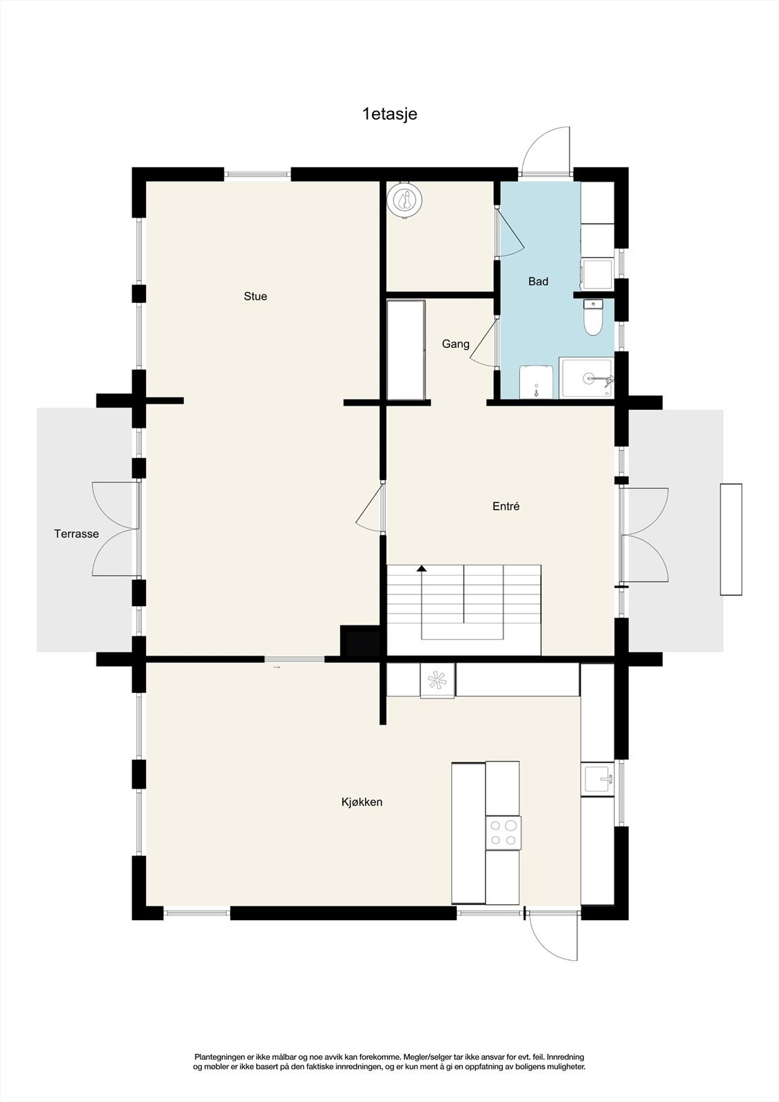 Plantegning 1 etasje Galleribilde