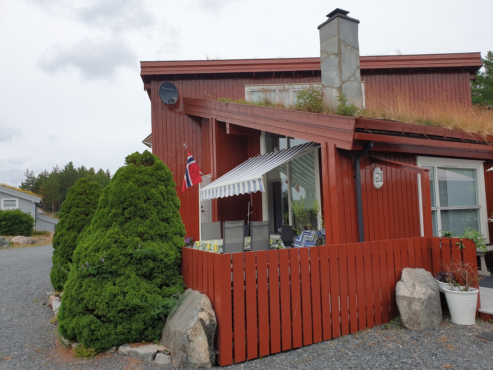 Veranda med markise Galleribilde