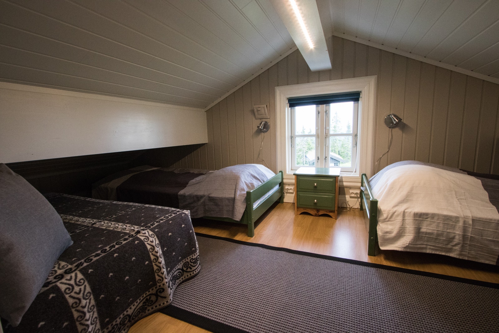Soverom, hems, liten hytte Galleribilde
