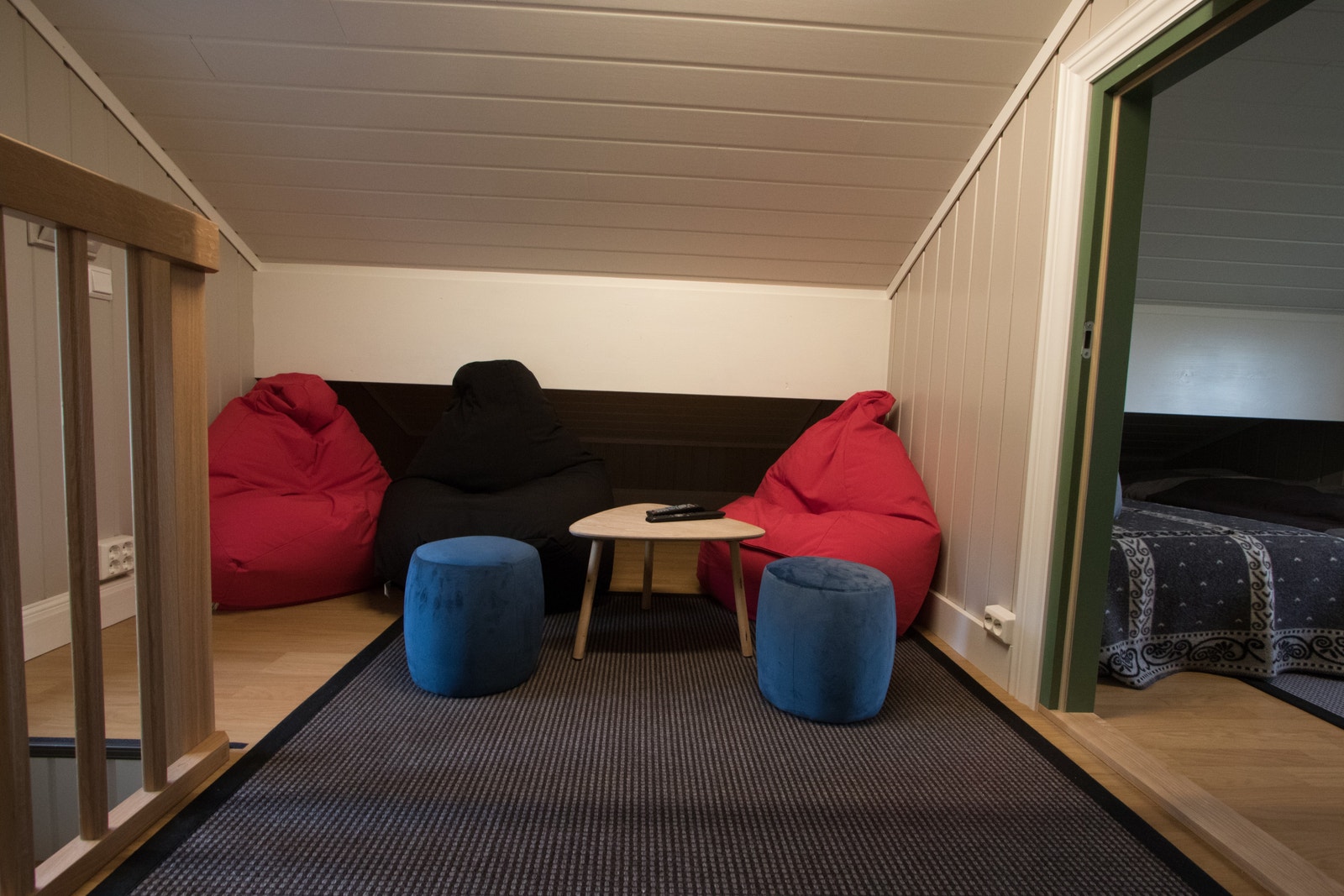 TV stue, hems, liten hytte Galleribilde