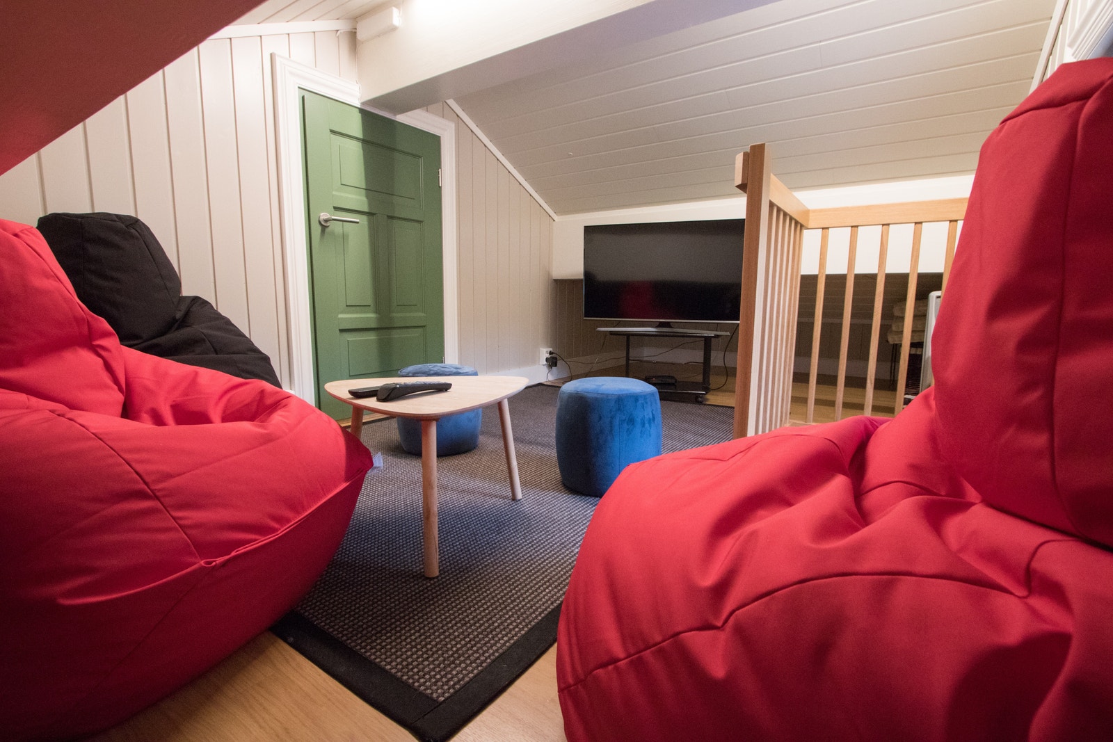 TV stue, hems, liten hytte Galleribilde