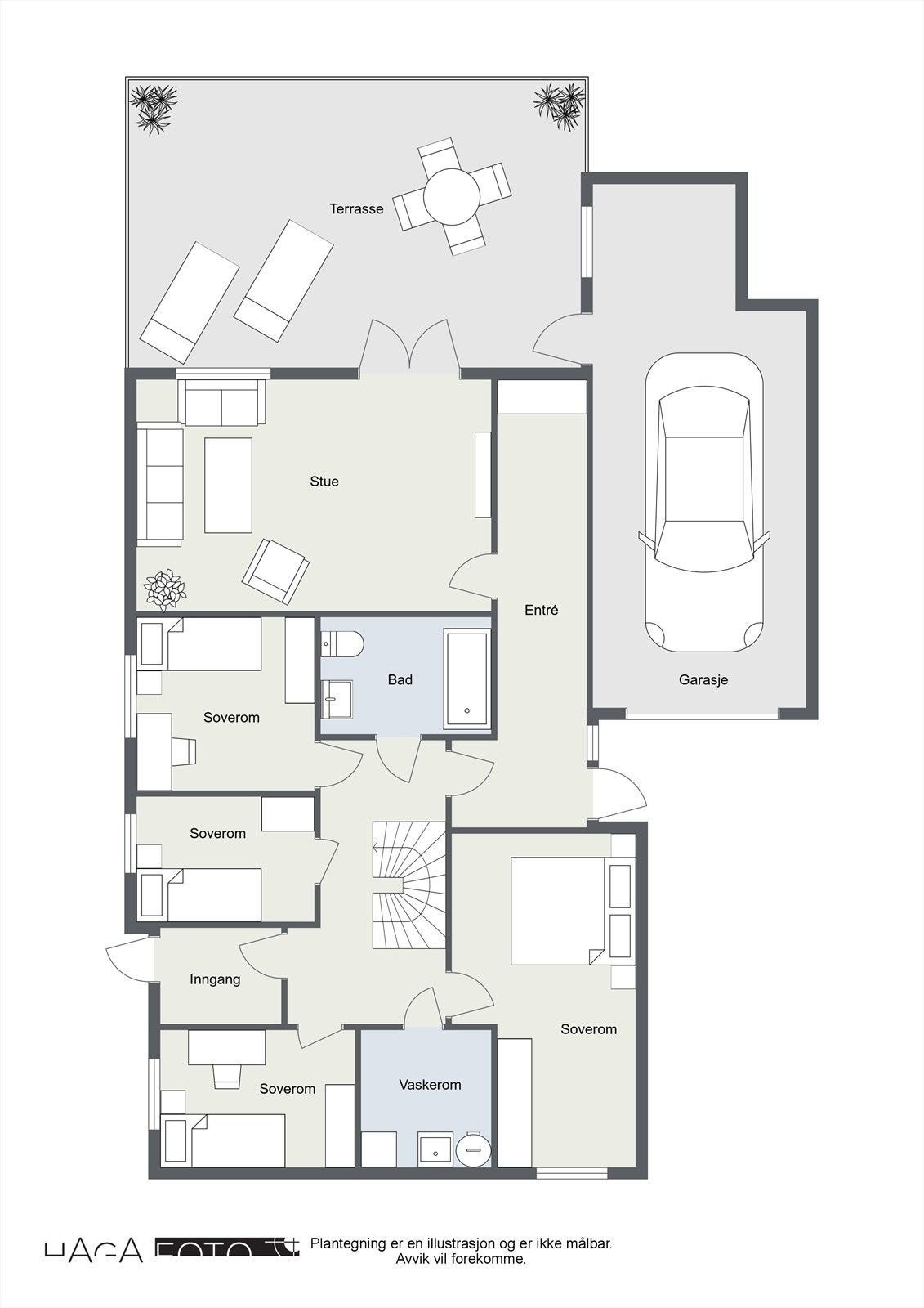Planløsning 1. etg. Galleribilde