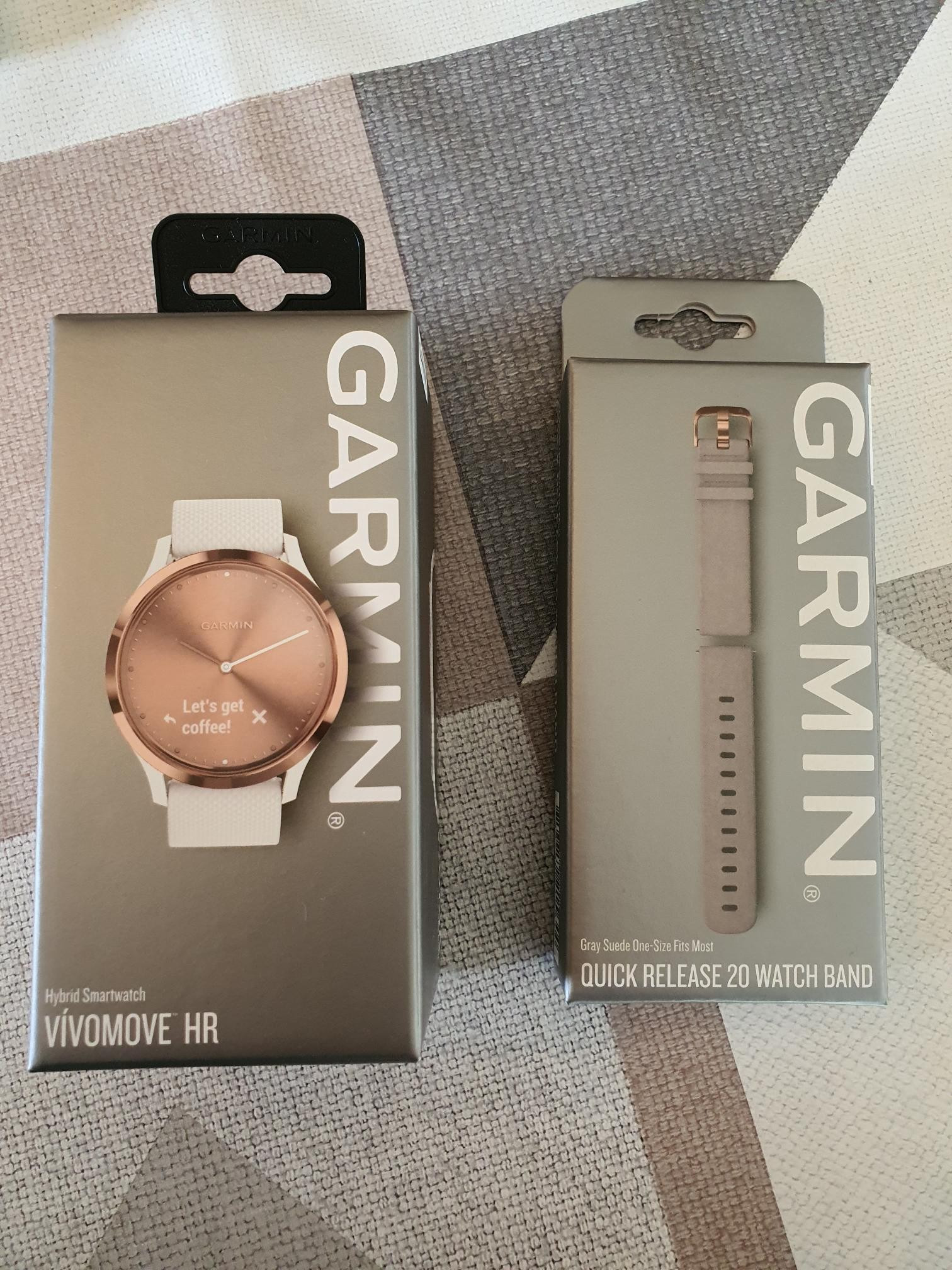 Garmin Vivomove HR (SM) | FINN.no GARMIN Quick Release 20 Suede Klokkereim Grå | Milrab.no