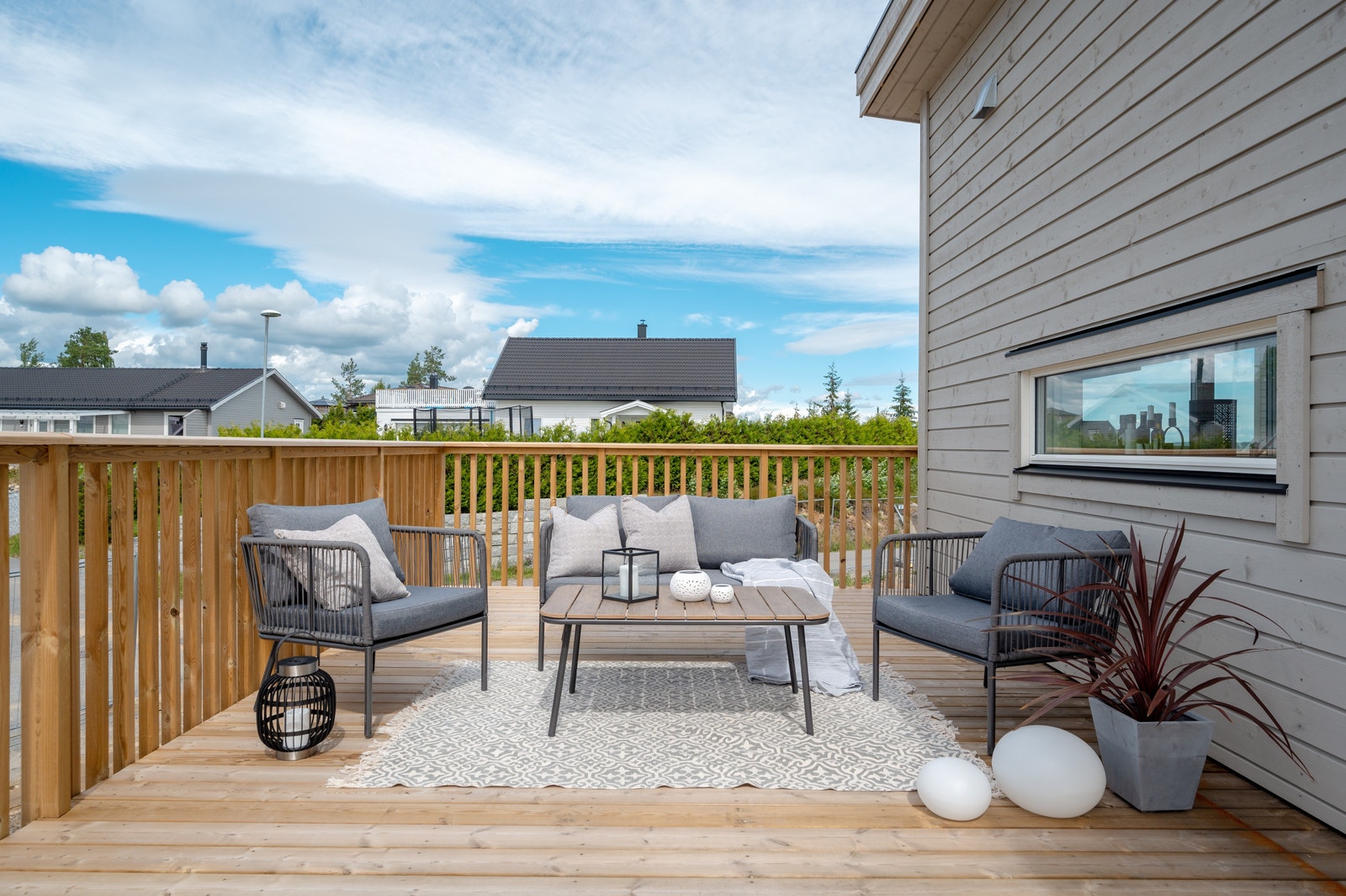 Stor terrasse med utsikt Galleribilde