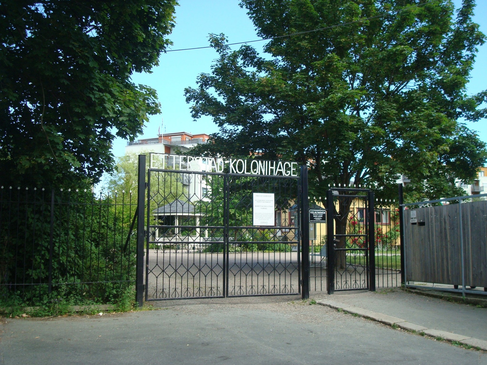 Inngang til Etterstad kolonihage Galleribilde