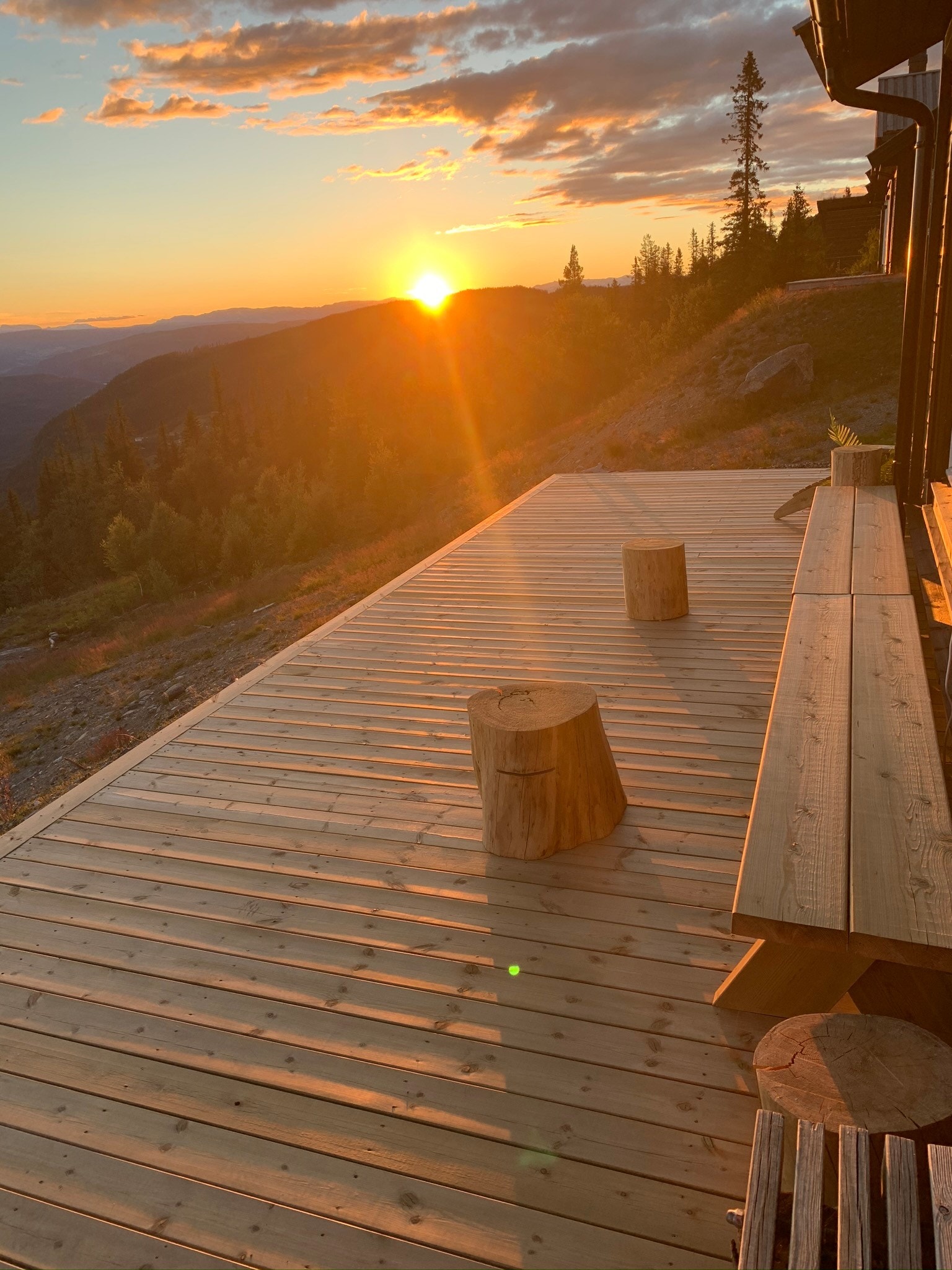 Solnedgangen på terrassen mot nord Galleribilde