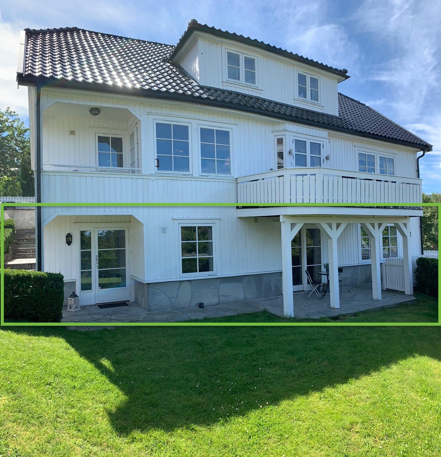 Leilighet på bakkeplan (markert i grønt) Galleribilde