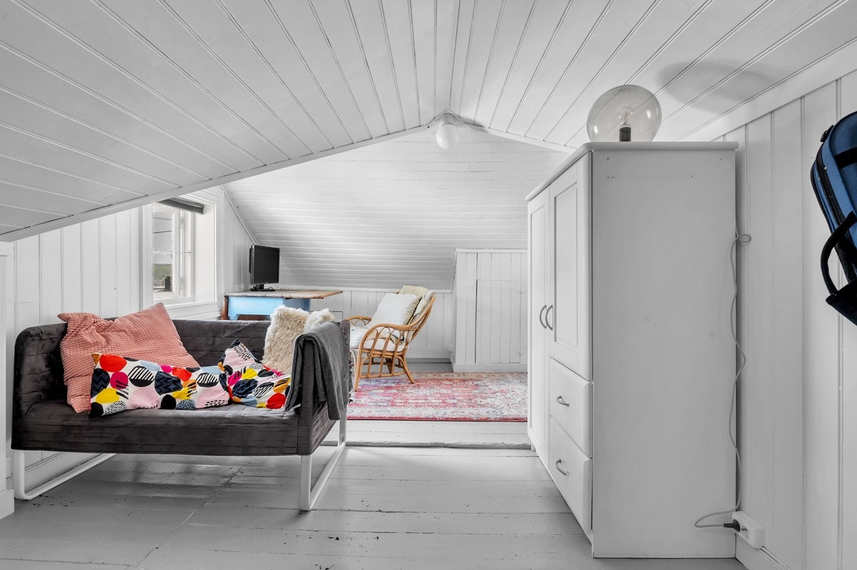 Loftet er ikke målbart men har et gulvareal på 48 kvm. Galleribilde