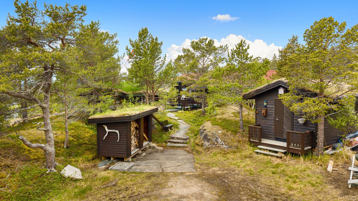 Pent opparbeidet område mellom bygnigsmassen