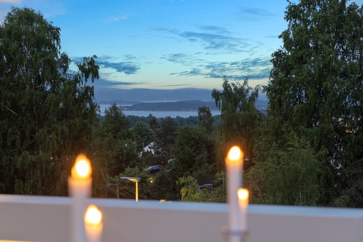 Fjordgløtt fra nedre del av takterrassen Galleribilde