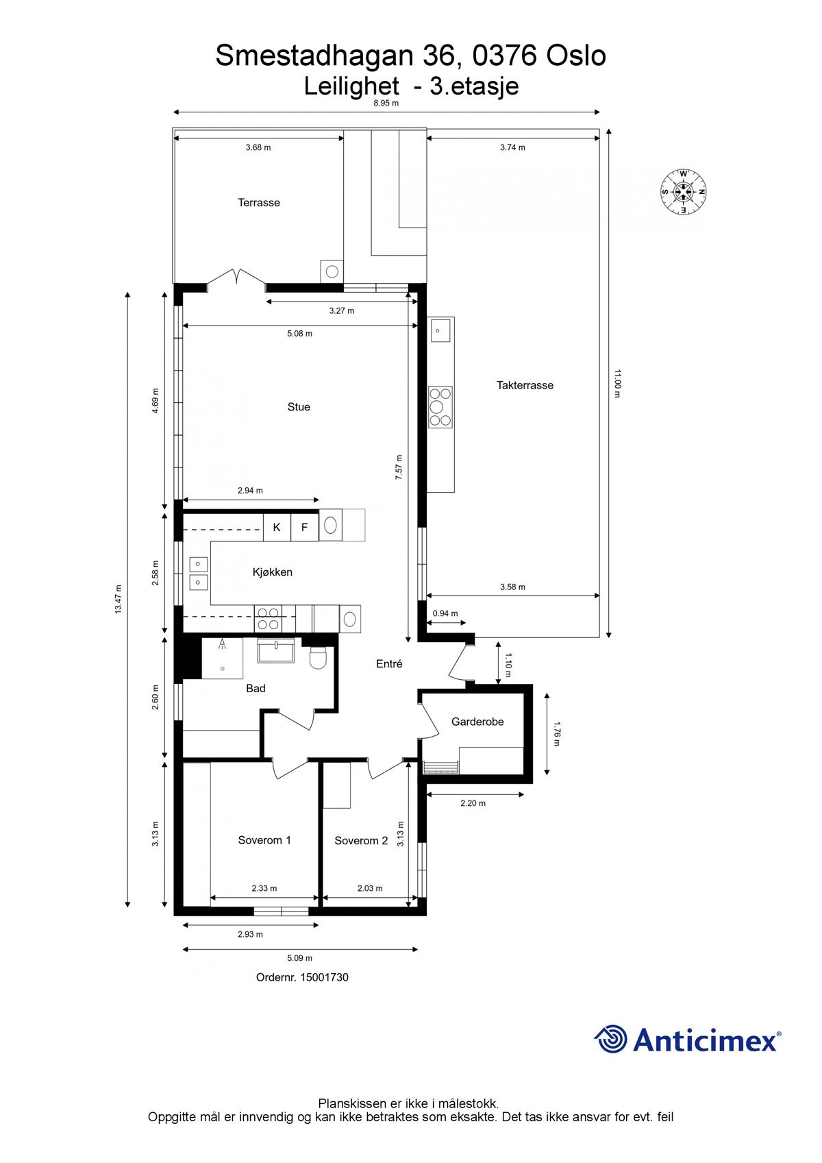 Plantegning - Smestadhagan 36 Galleribilde