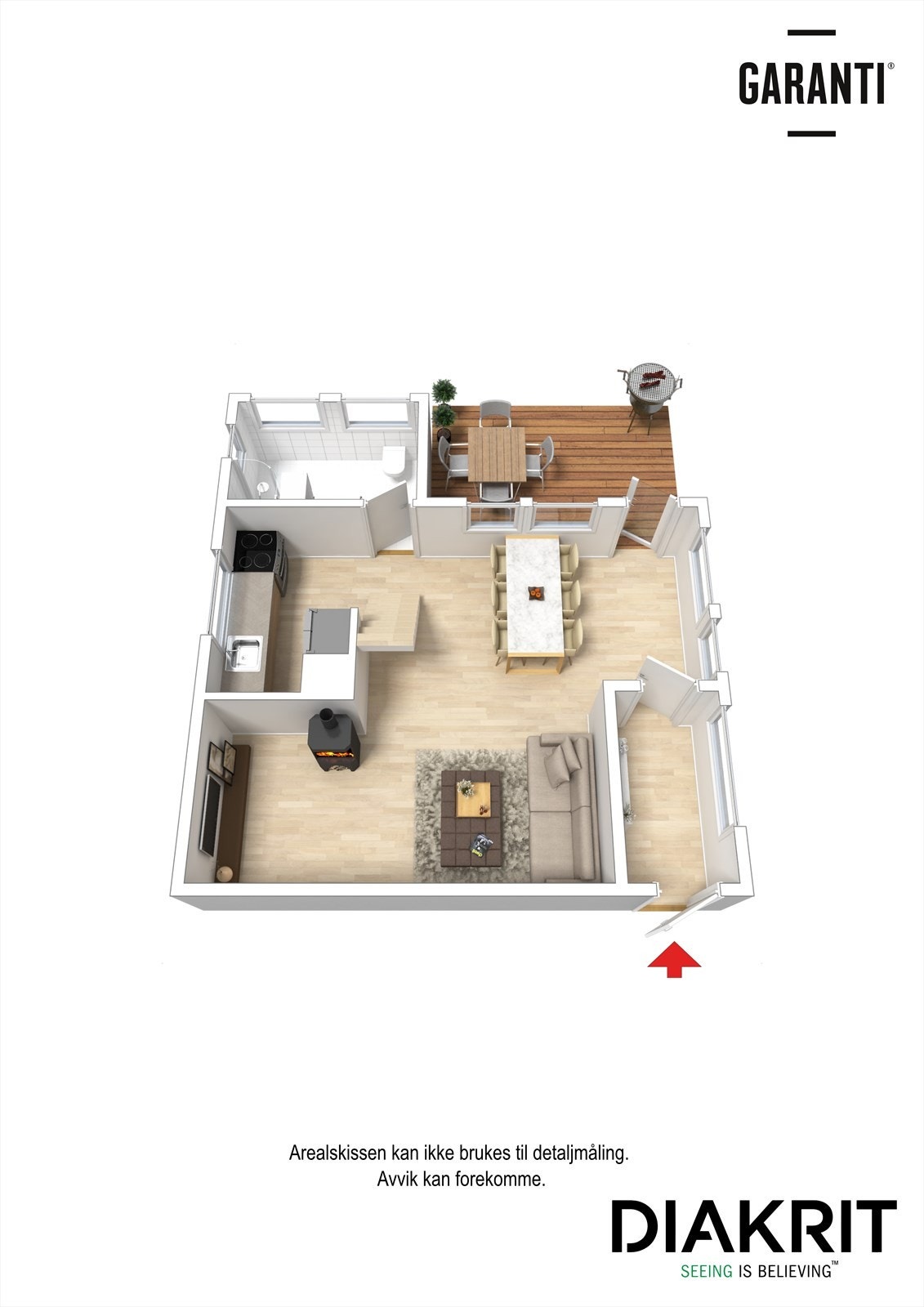 3D - Plantegning 1.etg Galleribilde