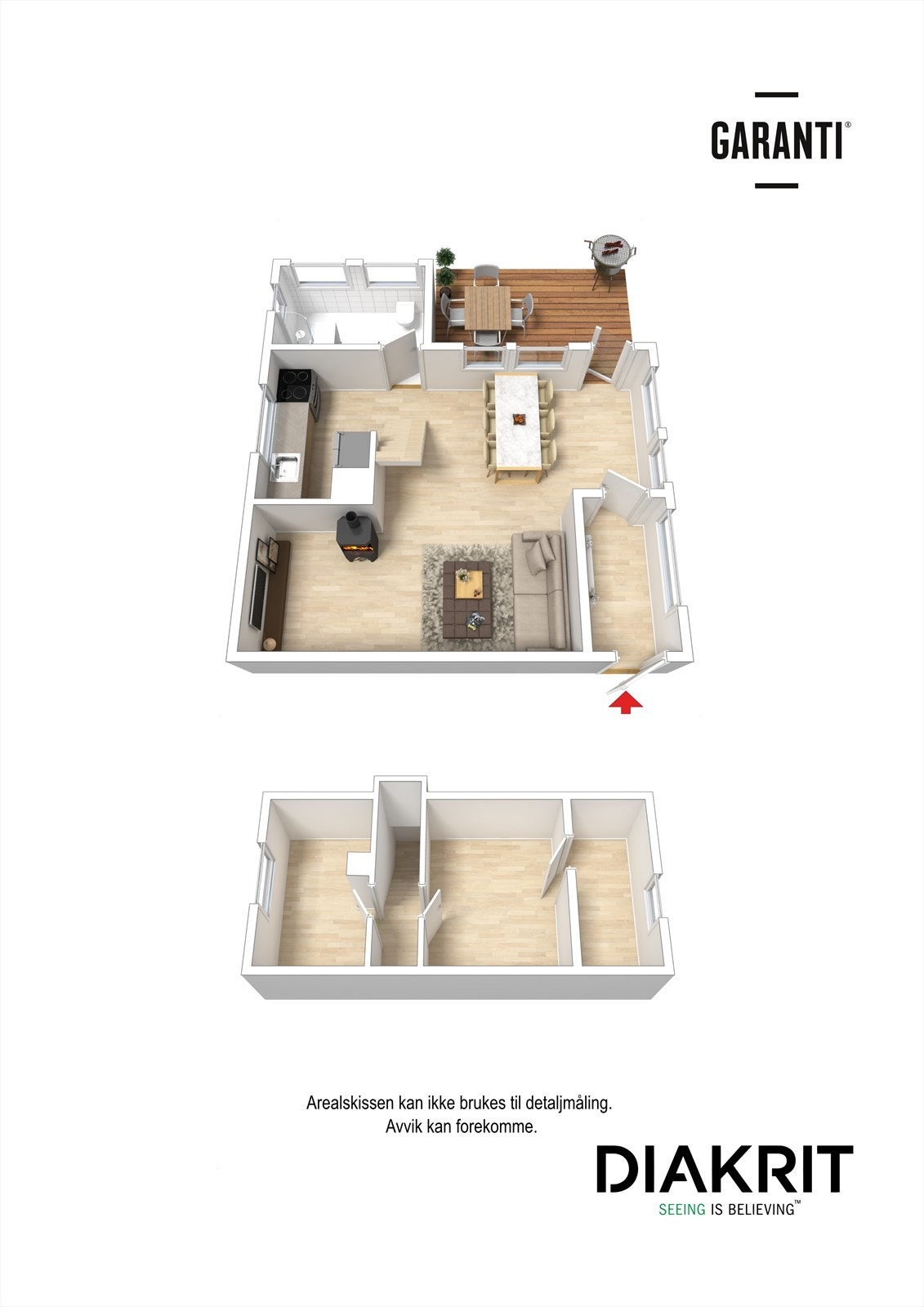 3D - Plantegning Galleribilde