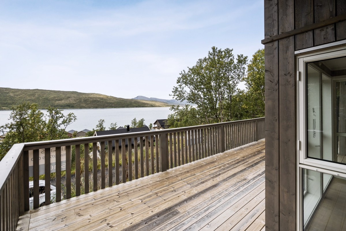 Flott utsikt fra terrasse