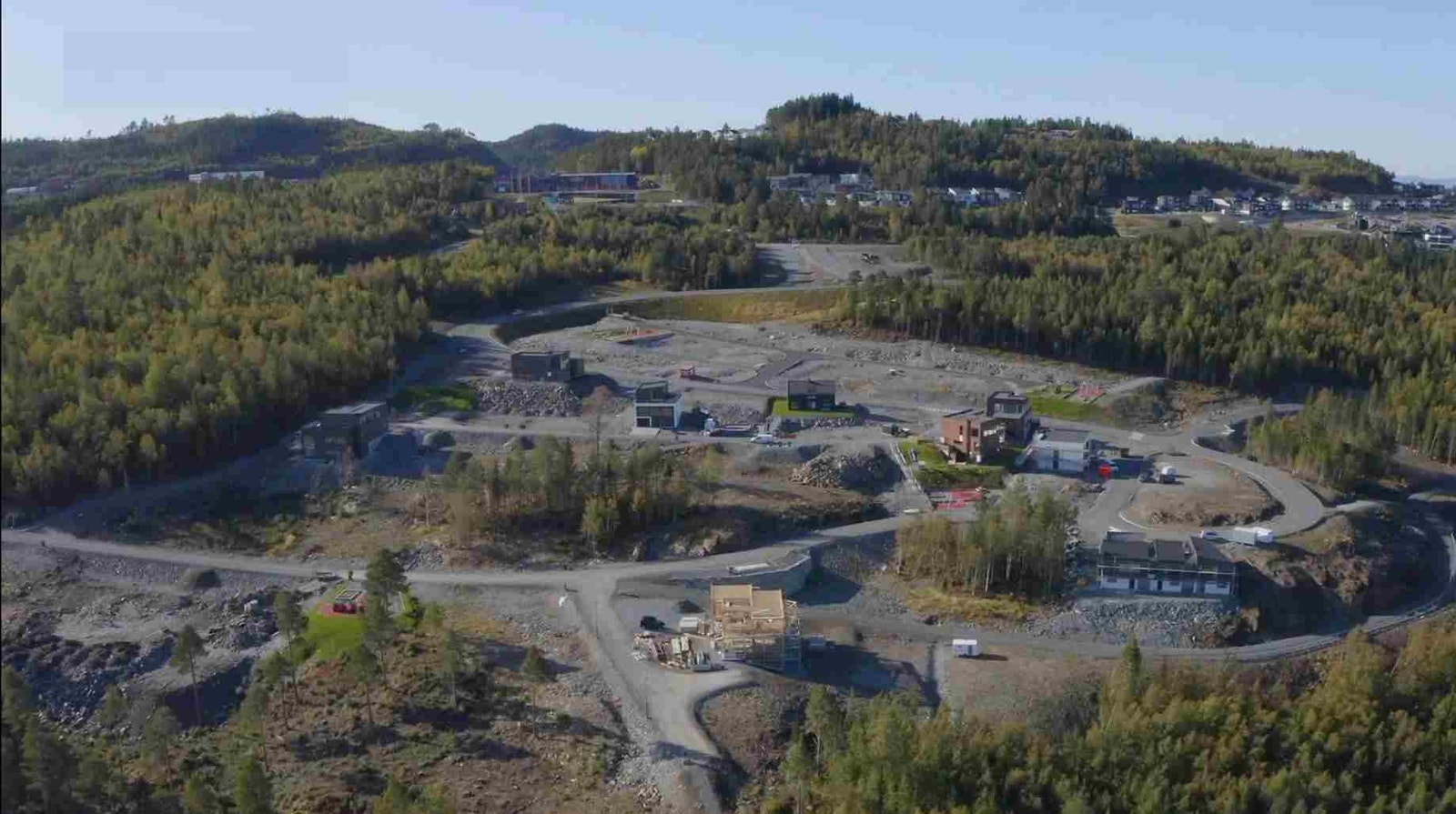 Oversiktsbilde over utbyggingsområdet. Foto: Proaktiv eiendomsmegling. Galleribilde