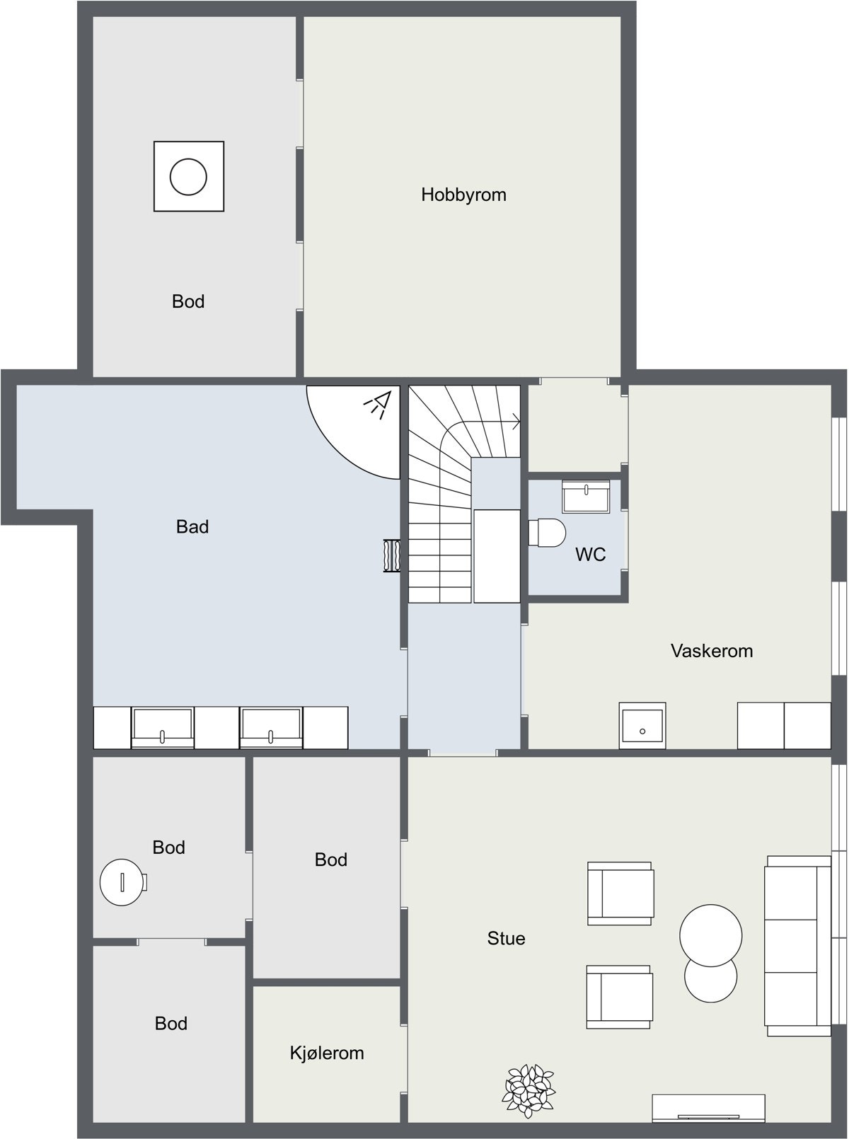 Kjelleretasje. Galleribilde