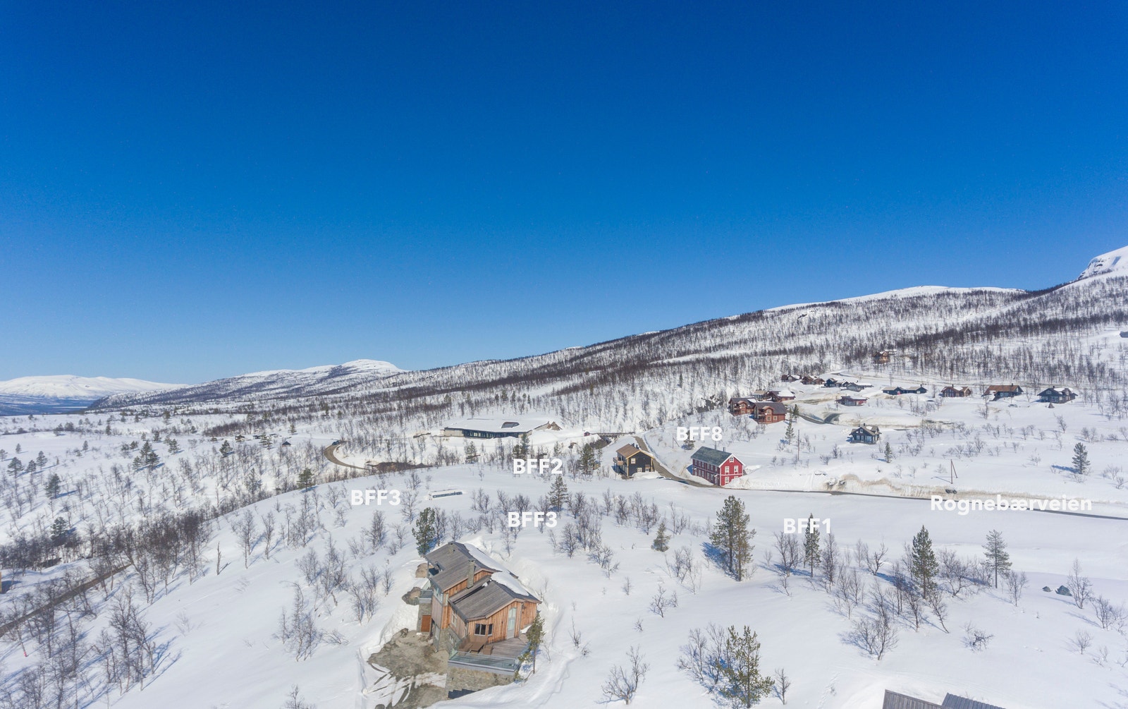 Tomtene er plassert i Fjellandsbyens øvre del Galleribilde