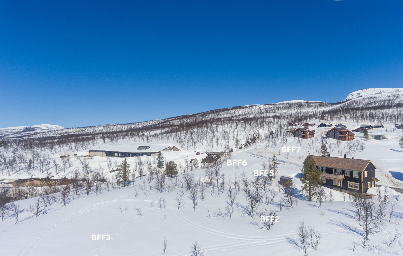 Tomteområdet som presenteres for salg ligger Målselv fjellandsby ca. 132 kilometer fra Tromsø Galleribilde