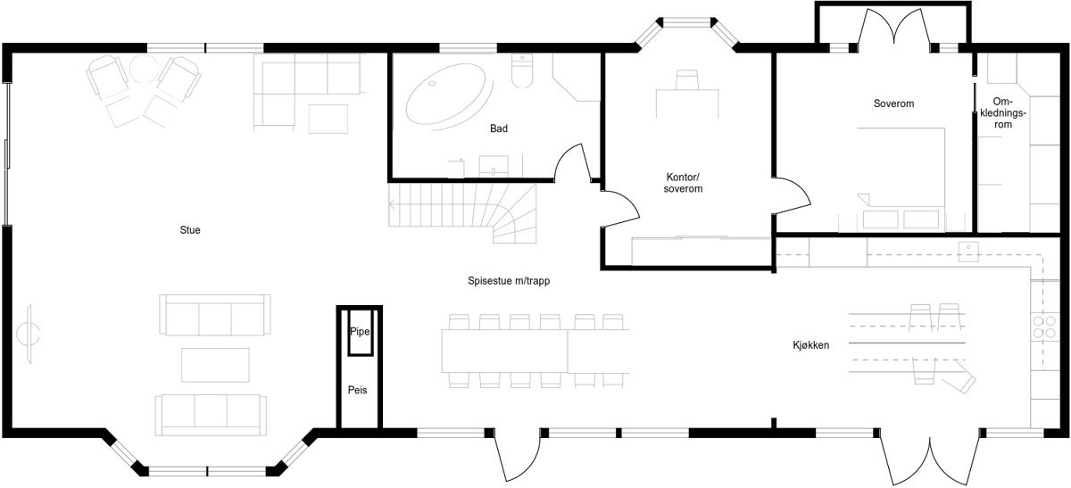 1. etg. - 2D Floor Plan (1) Galleribilde