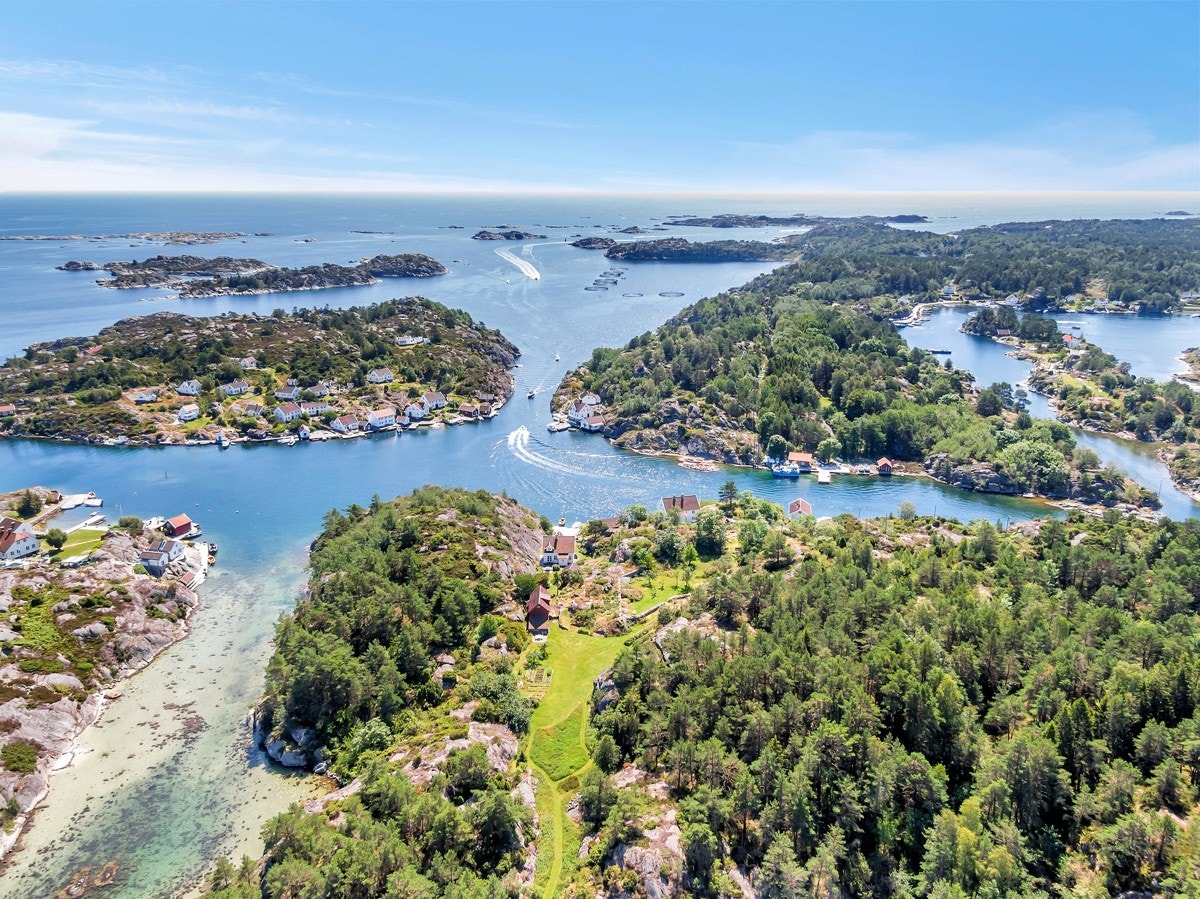 Dronebilde over området Galleribilde