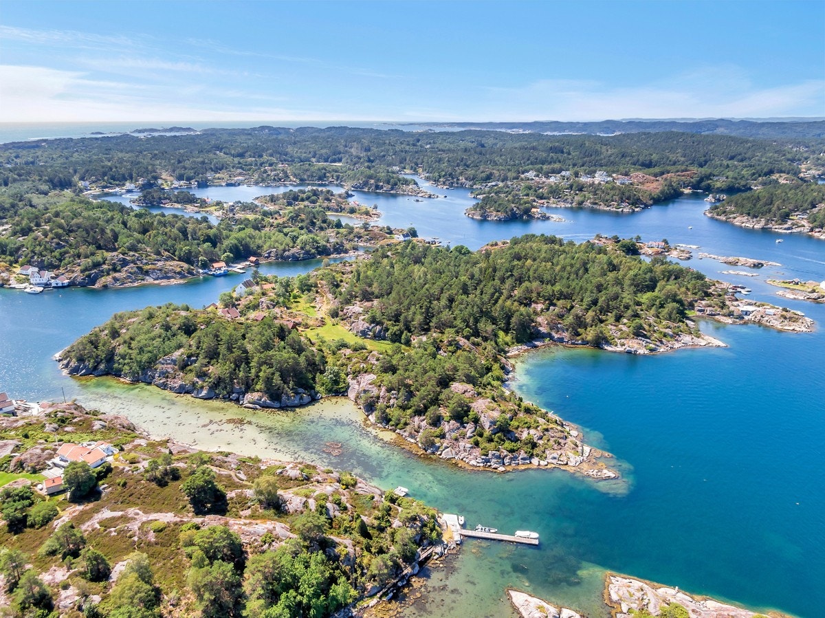 Dronebilde over området Galleribilde