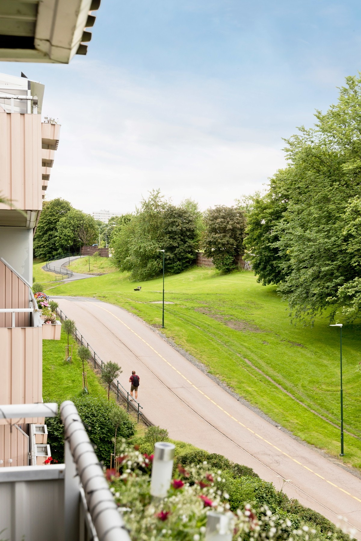 De fine solforholdene gjør balkongen til et herlig sted å være. Galleribilde