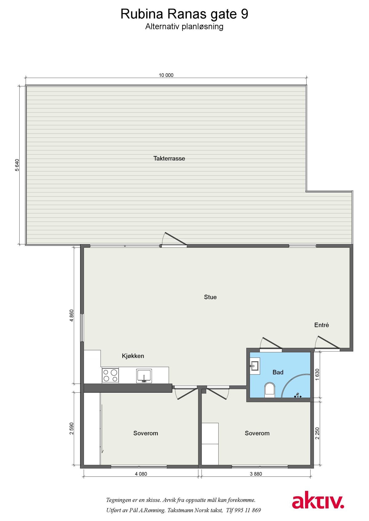 Alternativ planløsning. Galleribilde