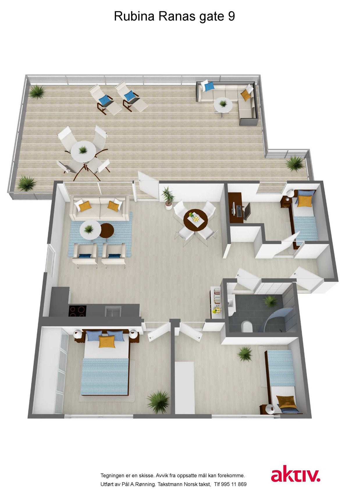 Plantegning 3D Galleribilde