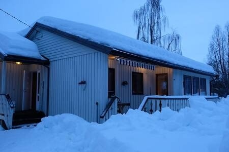 Inngangspartiet om vinteren Galleribilde