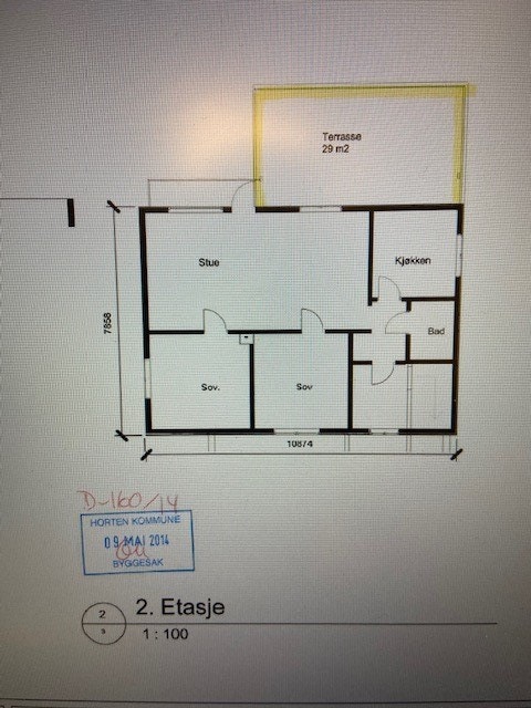 Plan tegning Galleribilde