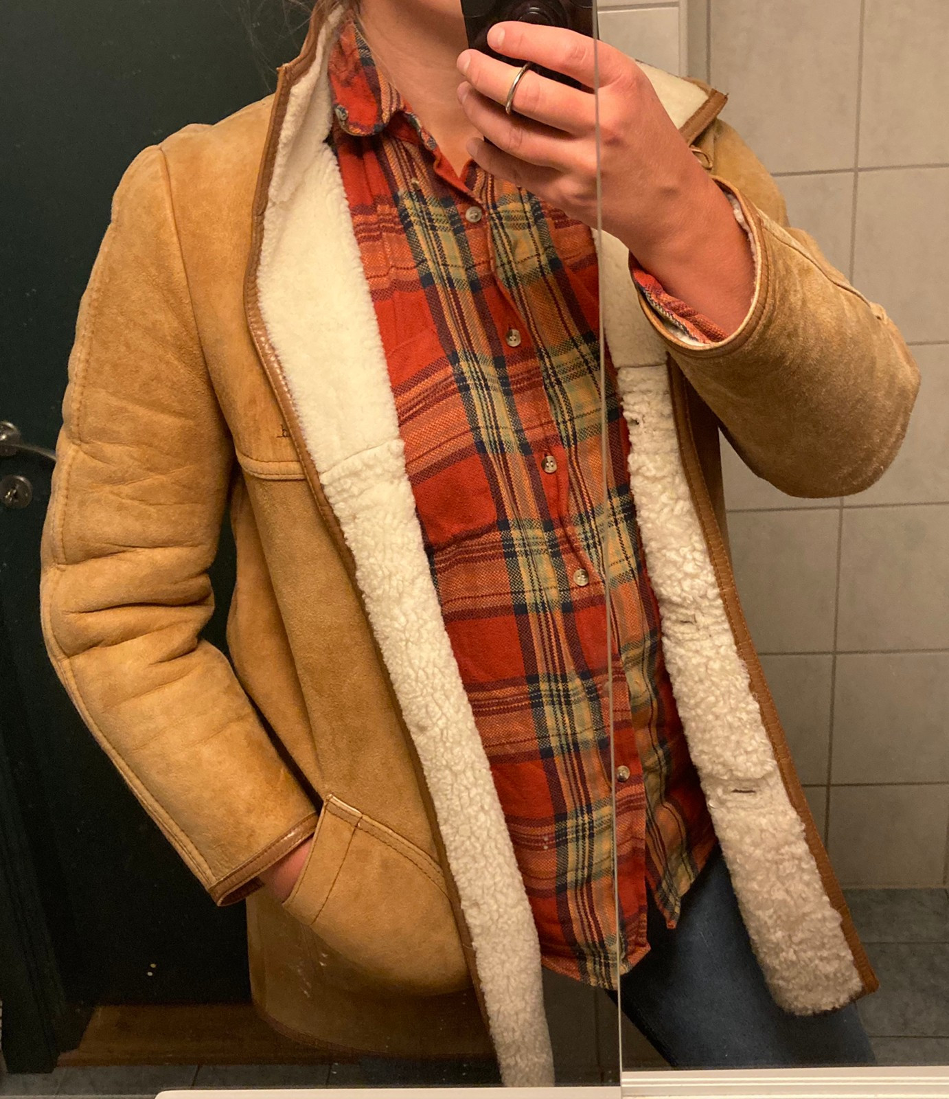 Vintage skinnjakke | FINN.no skinnjakke med ullfor (vintage) | FINN.no
