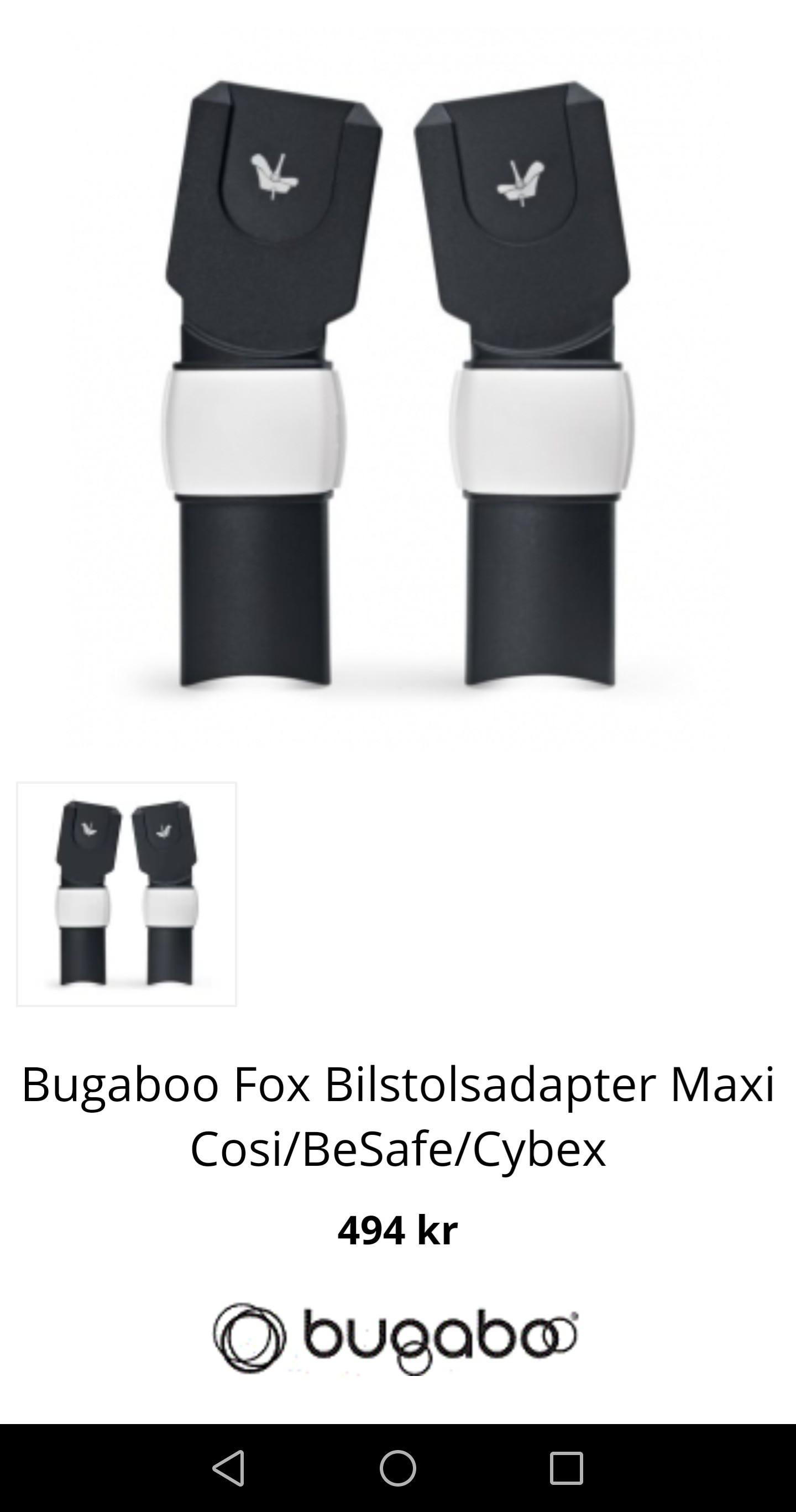 bugaboo bilstoladapter besafe