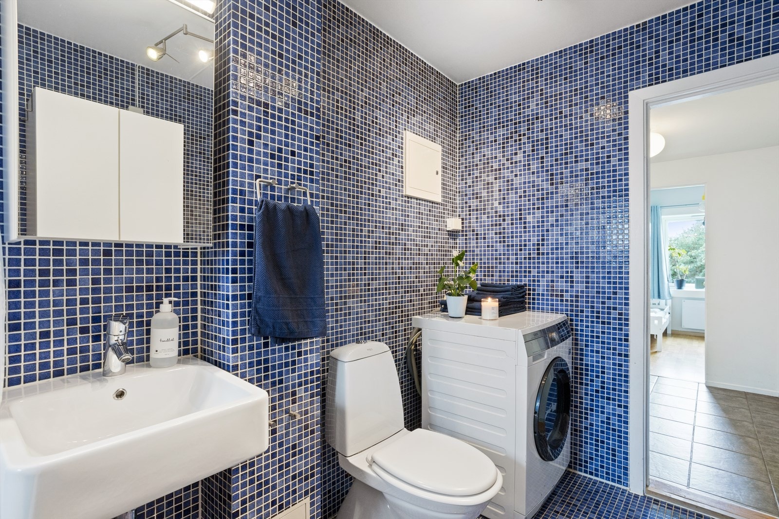 Det er plass til vaskemaskin og tørketrommel. Galleribilde