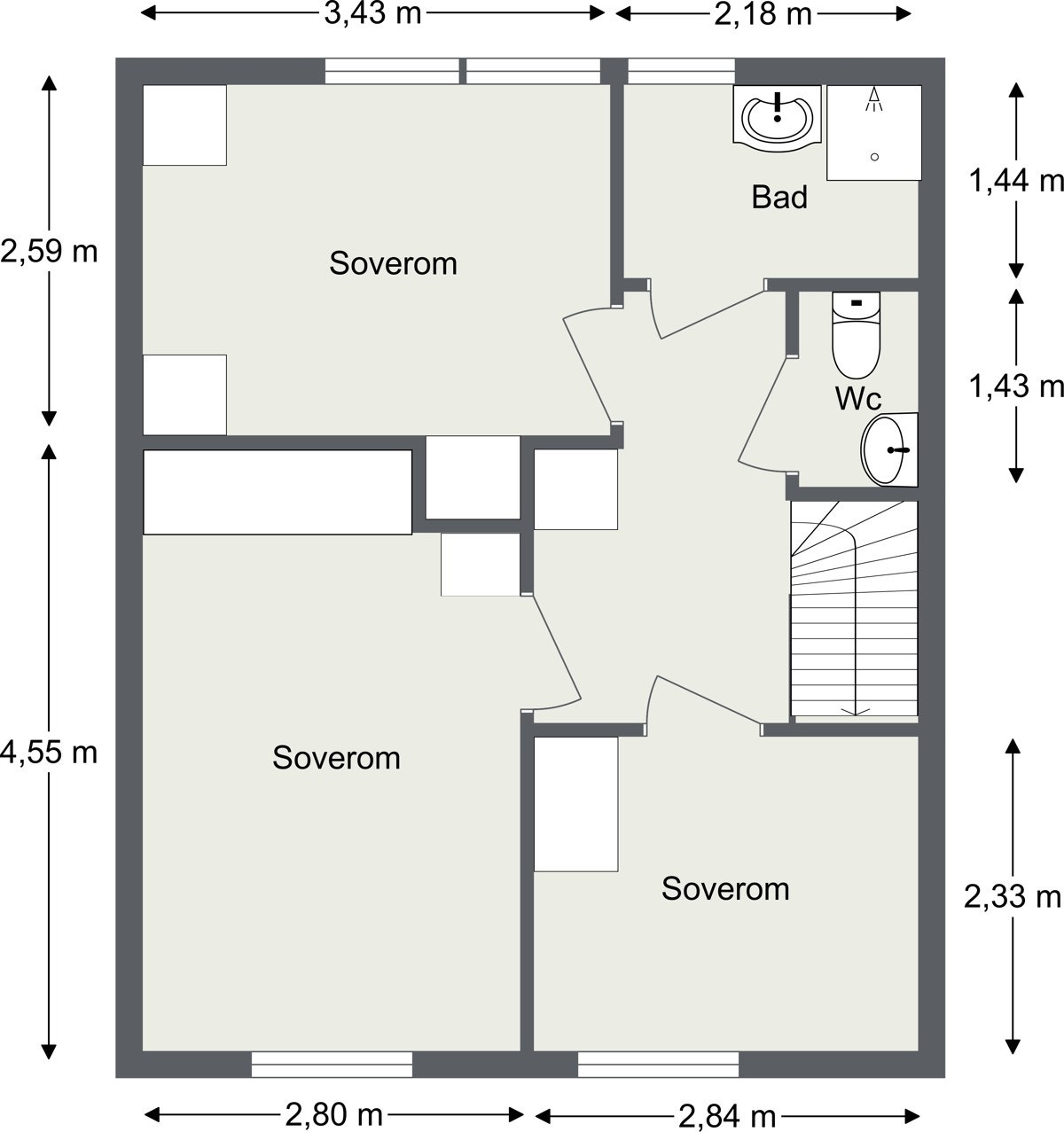 2020118 - 2. Etasje - 2D Floor Plan Galleribilde