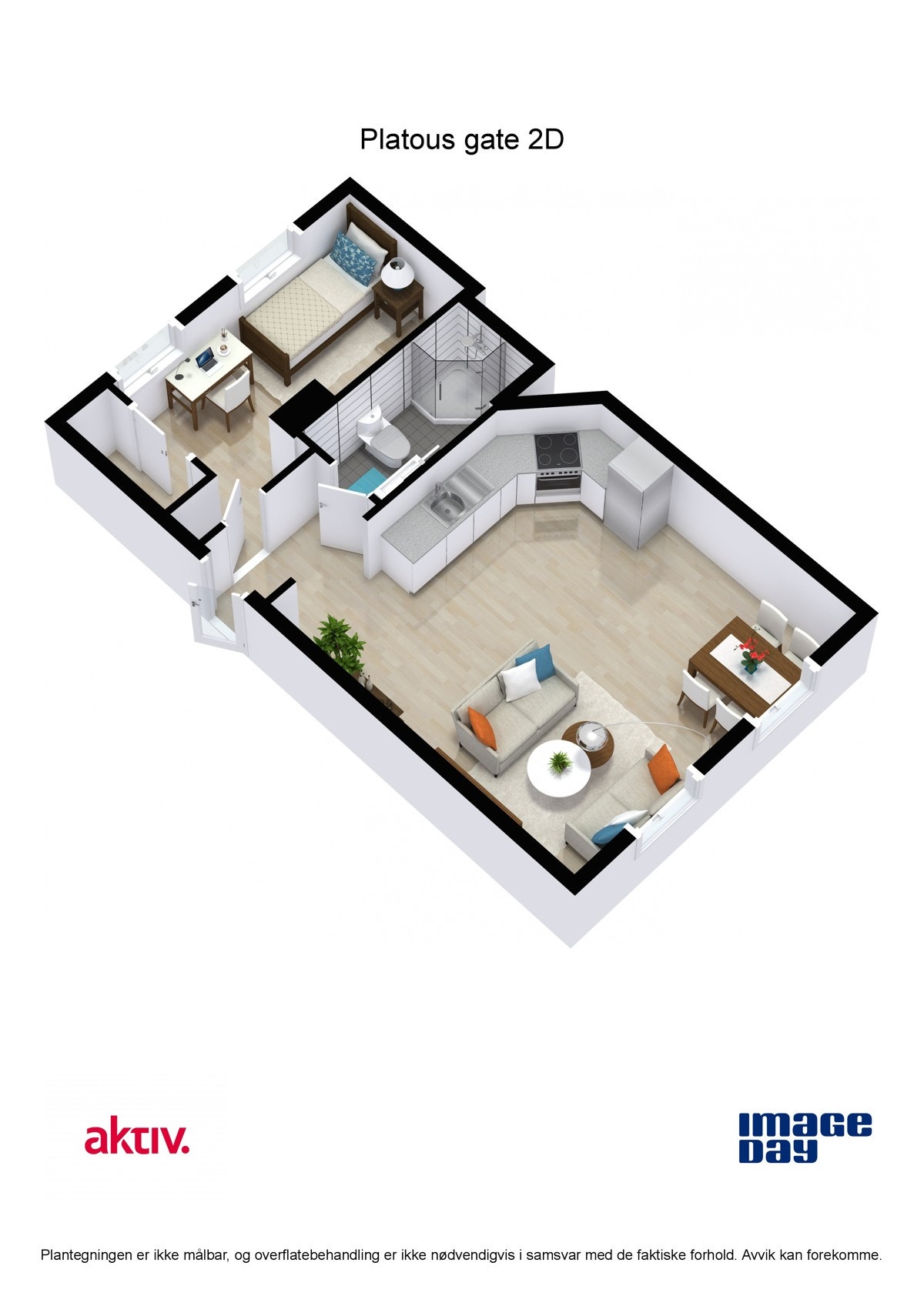 3D plantegning. Galleribilde