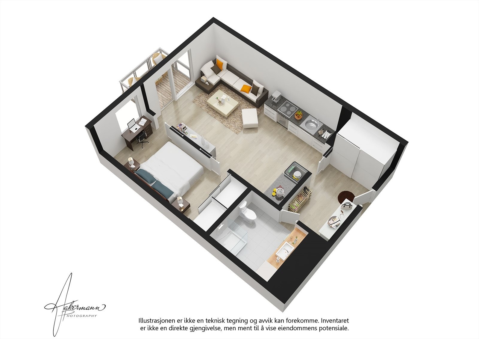 Plantegning 3D Galleribilde