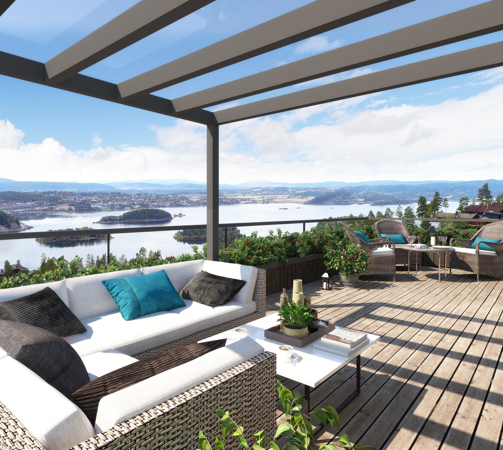 Uslåelig utsikt mot fjord og fjell Galleribilde