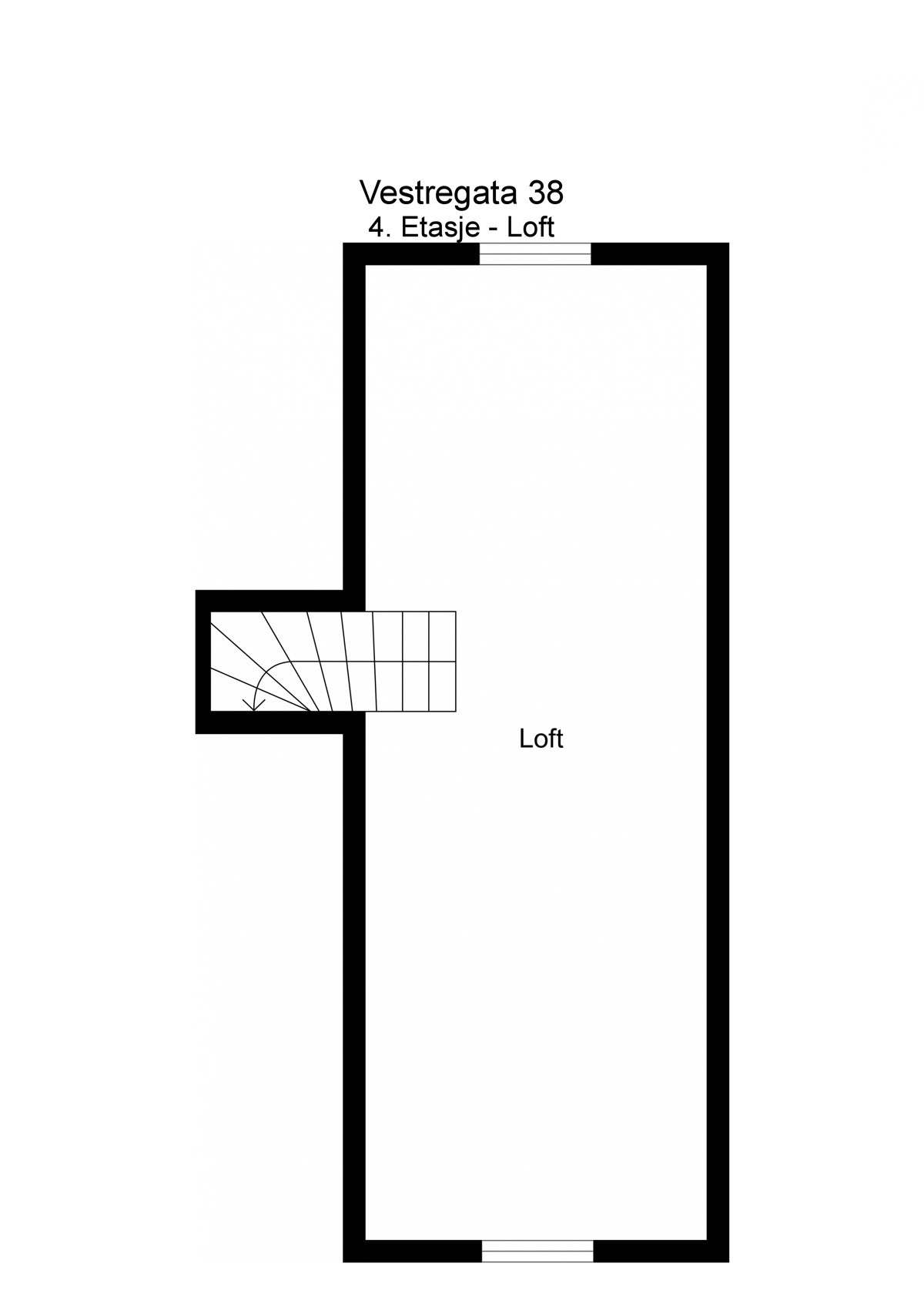 Planskisse for loft