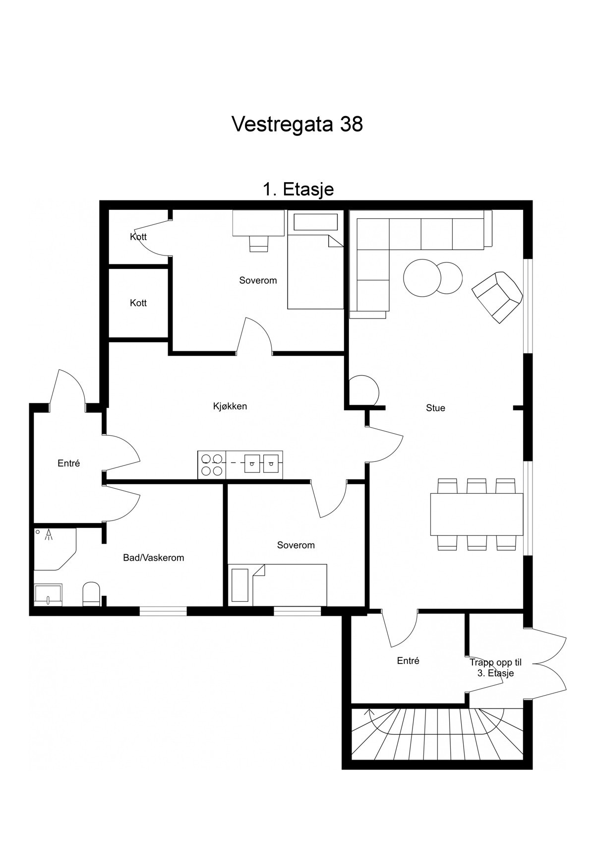 Planskisse for 1. etasje