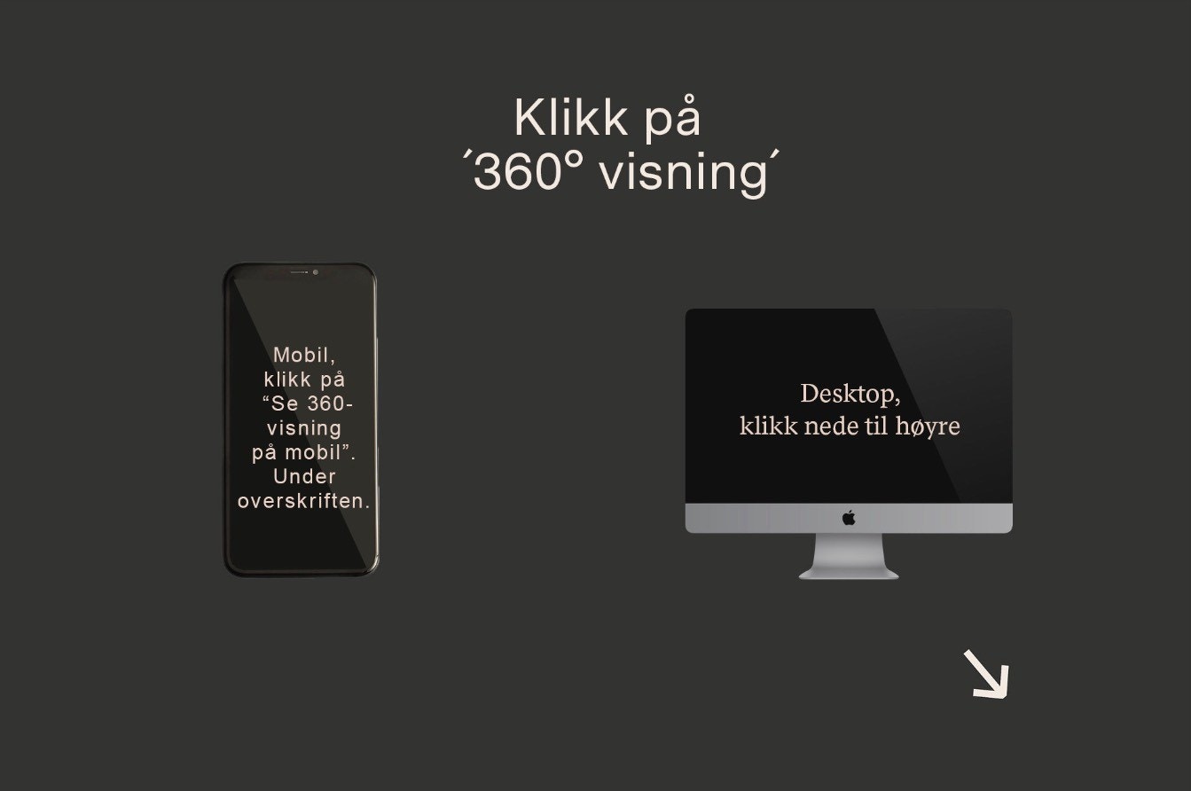 Klikk på bildet for å se 360 graders visning av hjemmet. Galleribilde