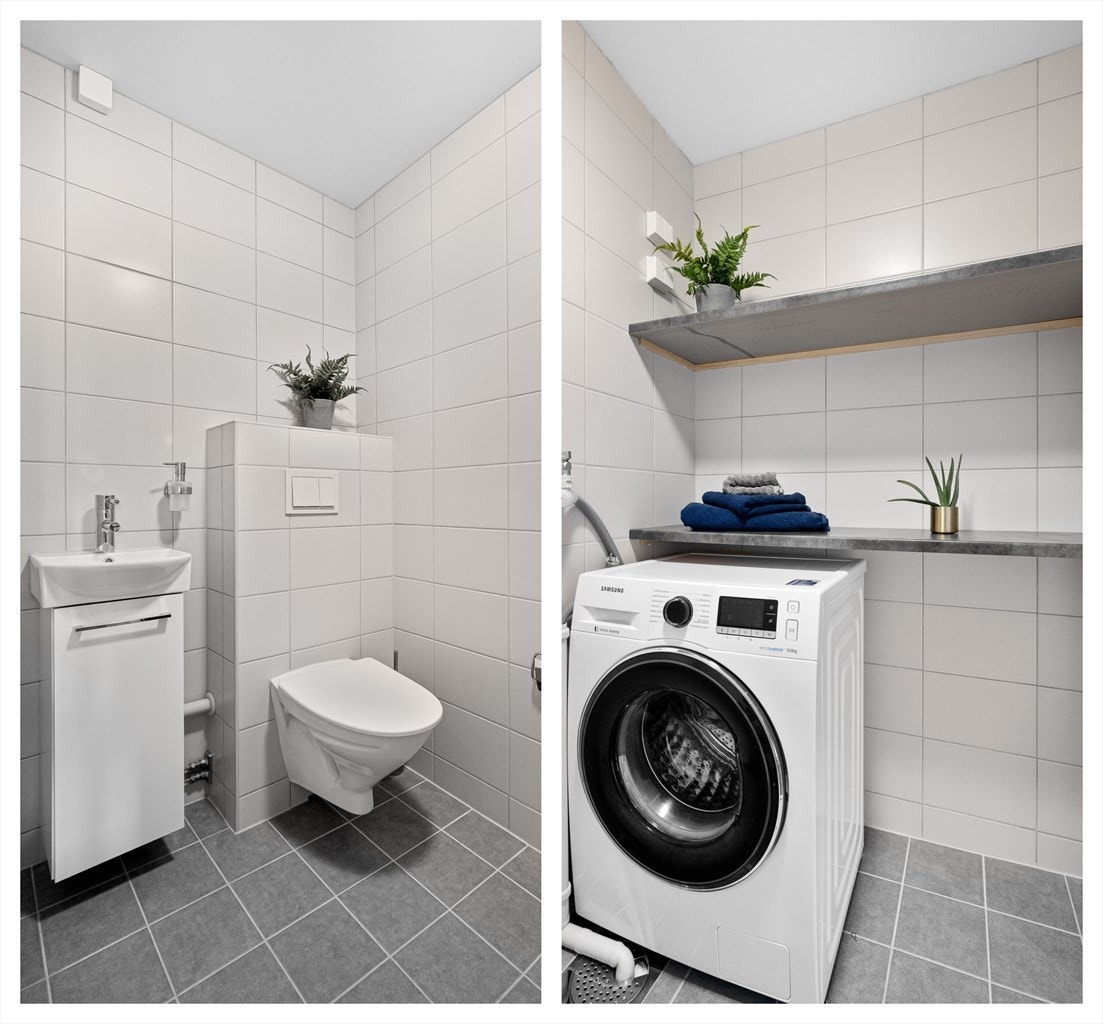 Gjestetoalett/vaskerom nylig pusset opp i regi av brl. Galleribilde