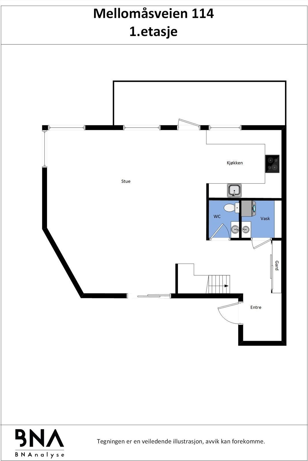 Plantegning - 1. etasje Galleribilde