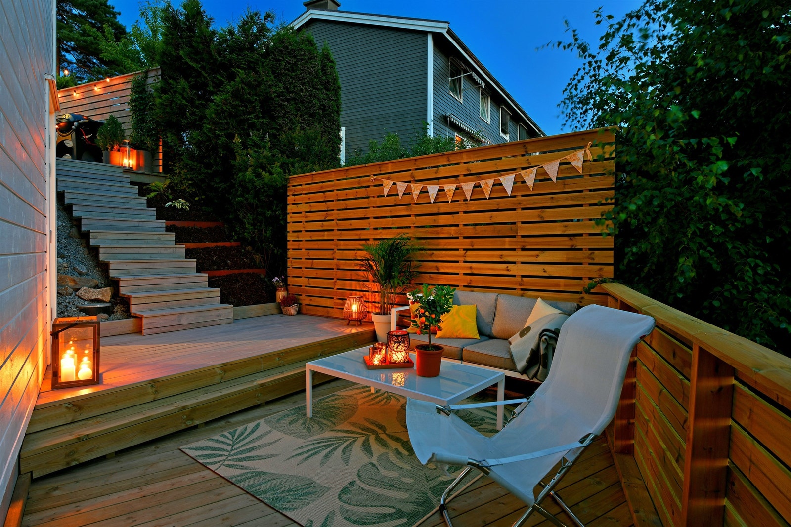 Terrasse kveld Galleribilde