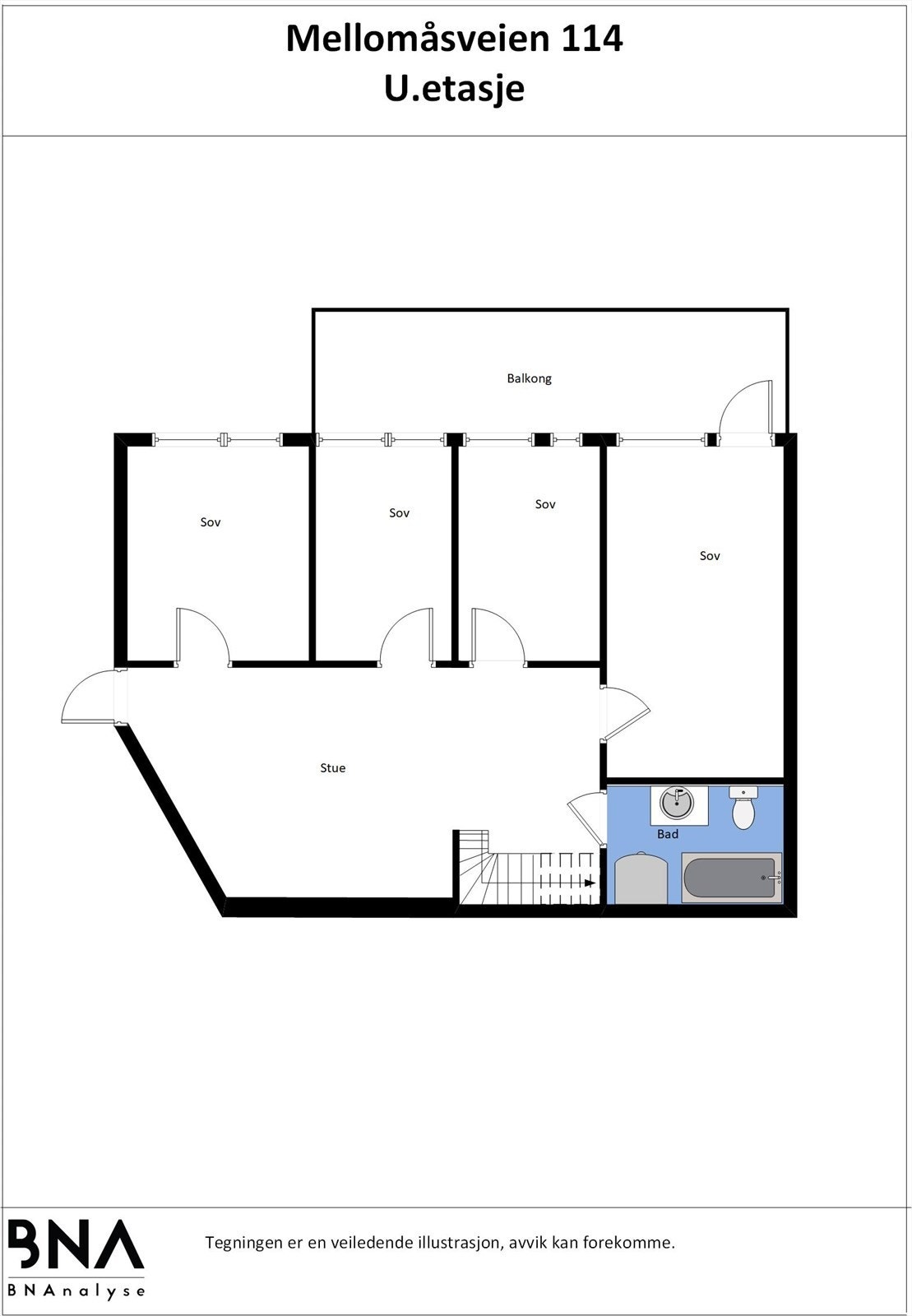 Plantegning - underetasje Galleribilde