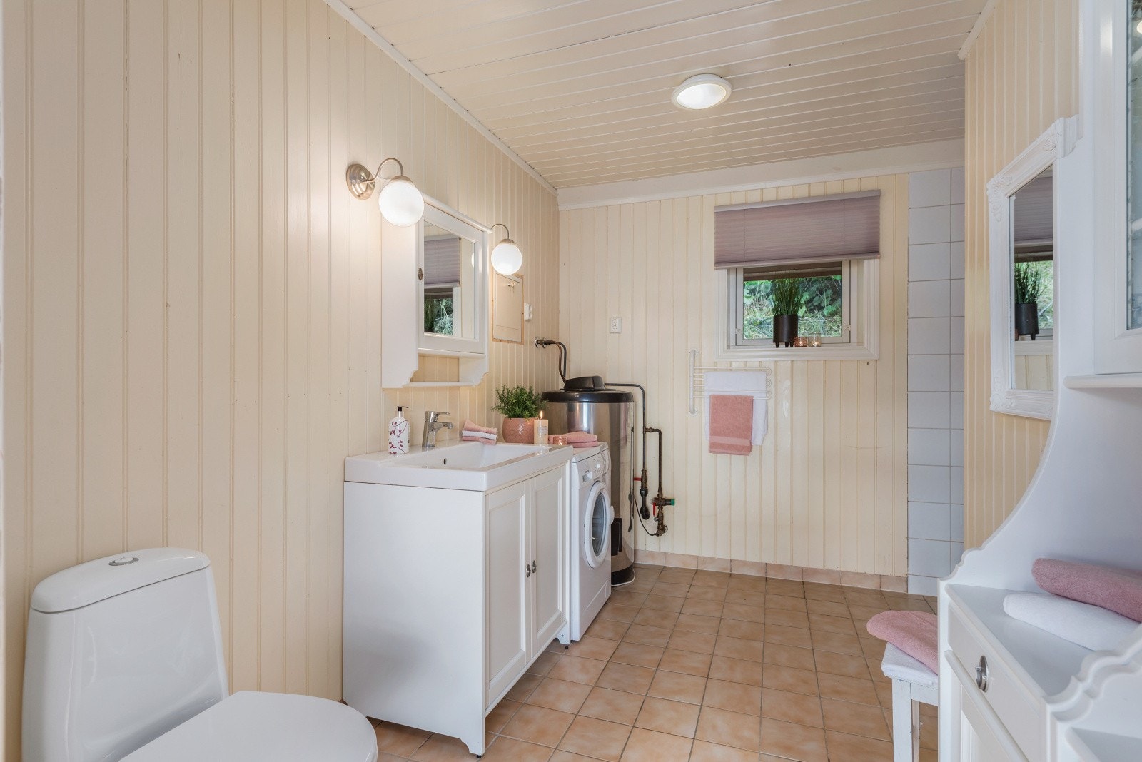 Det er opplegg for vaskemaskin. Galleribilde