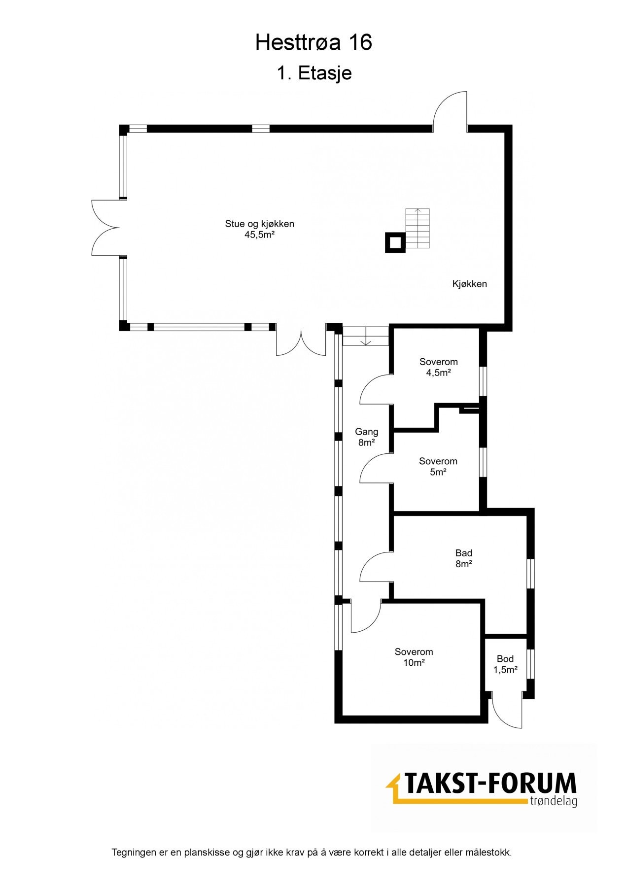 Planskisse hovedplan Galleribilde