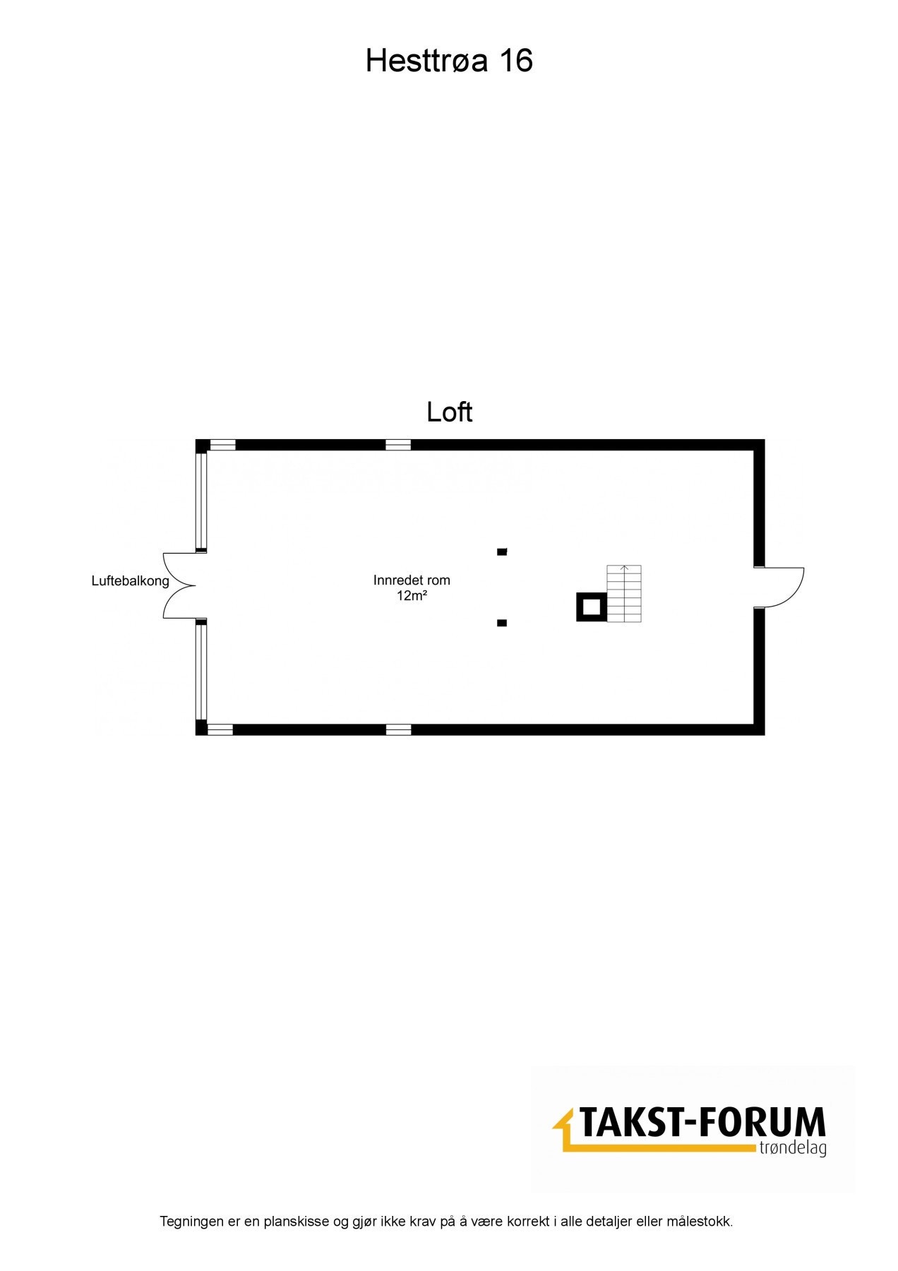 Planskisse loft Galleribilde